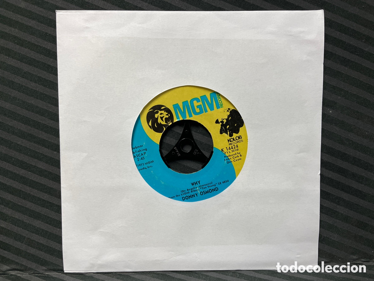 Discos de vinilo: Donny Osmond - Why (7&rdquo;, Single) - Foto 1