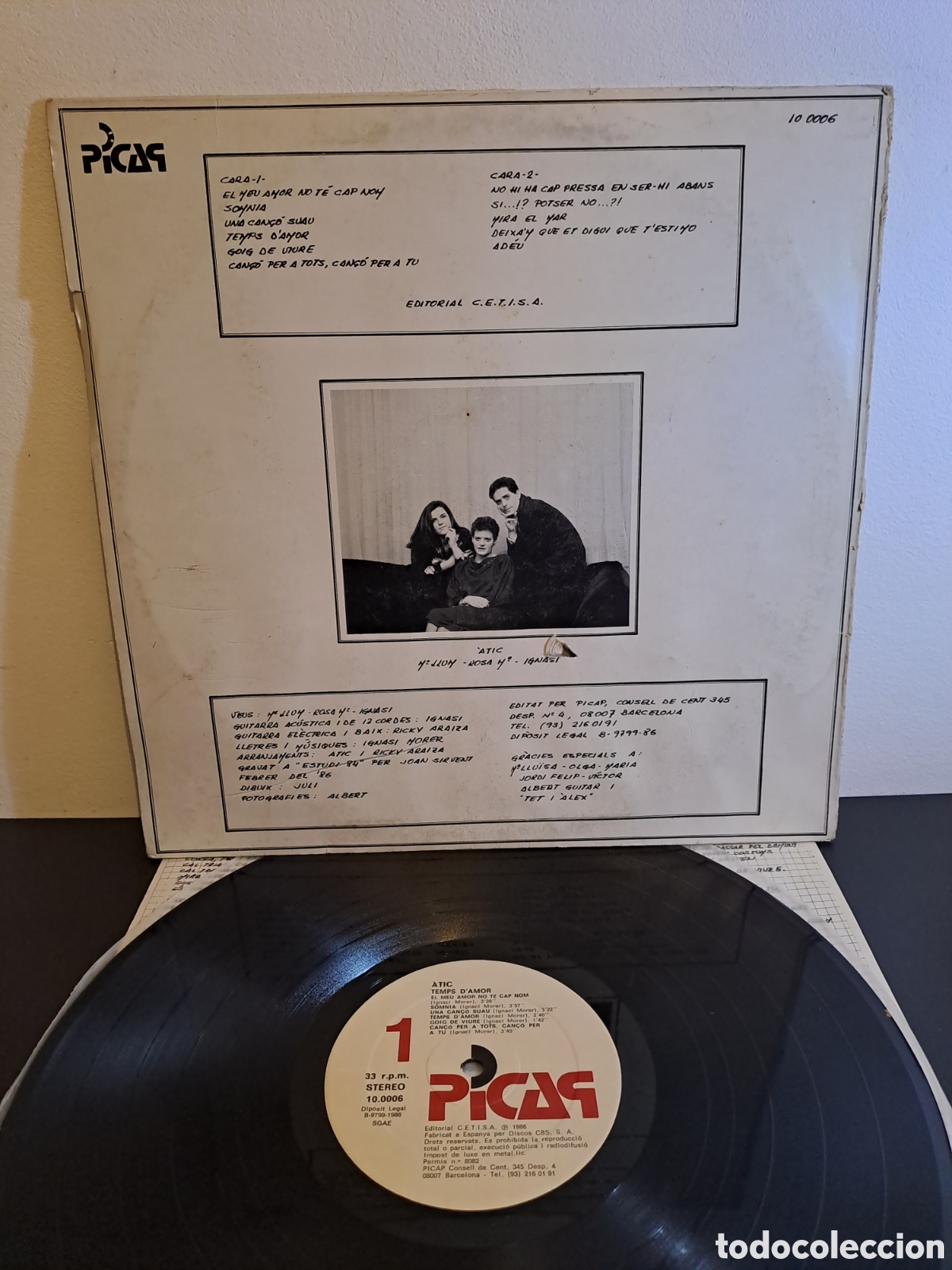 Discos de vinilo: *&Agrave;tic&nbsp;&ndash;&nbsp;Temps Damor. LC.1 - Foto 2