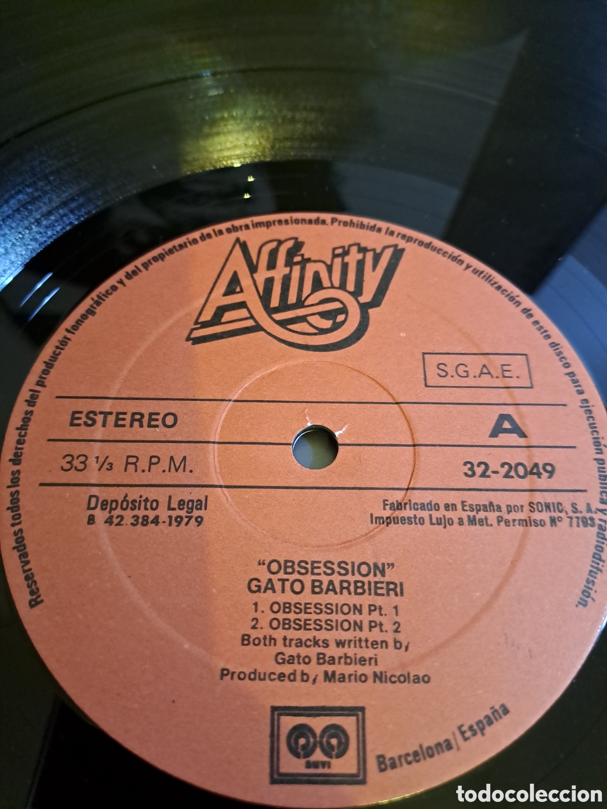 Discos de vinilo: *Gato Barbieri&nbsp;&ndash;&nbsp;Obsession. LX.2 - Foto 3