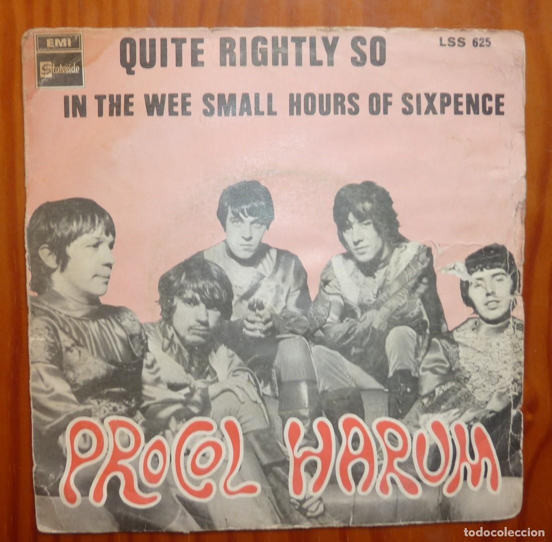 Discos de vinilo: PROCOL HARUM / QUITE RIGHTLY SO / 1968 / SINGLE - Foto 1