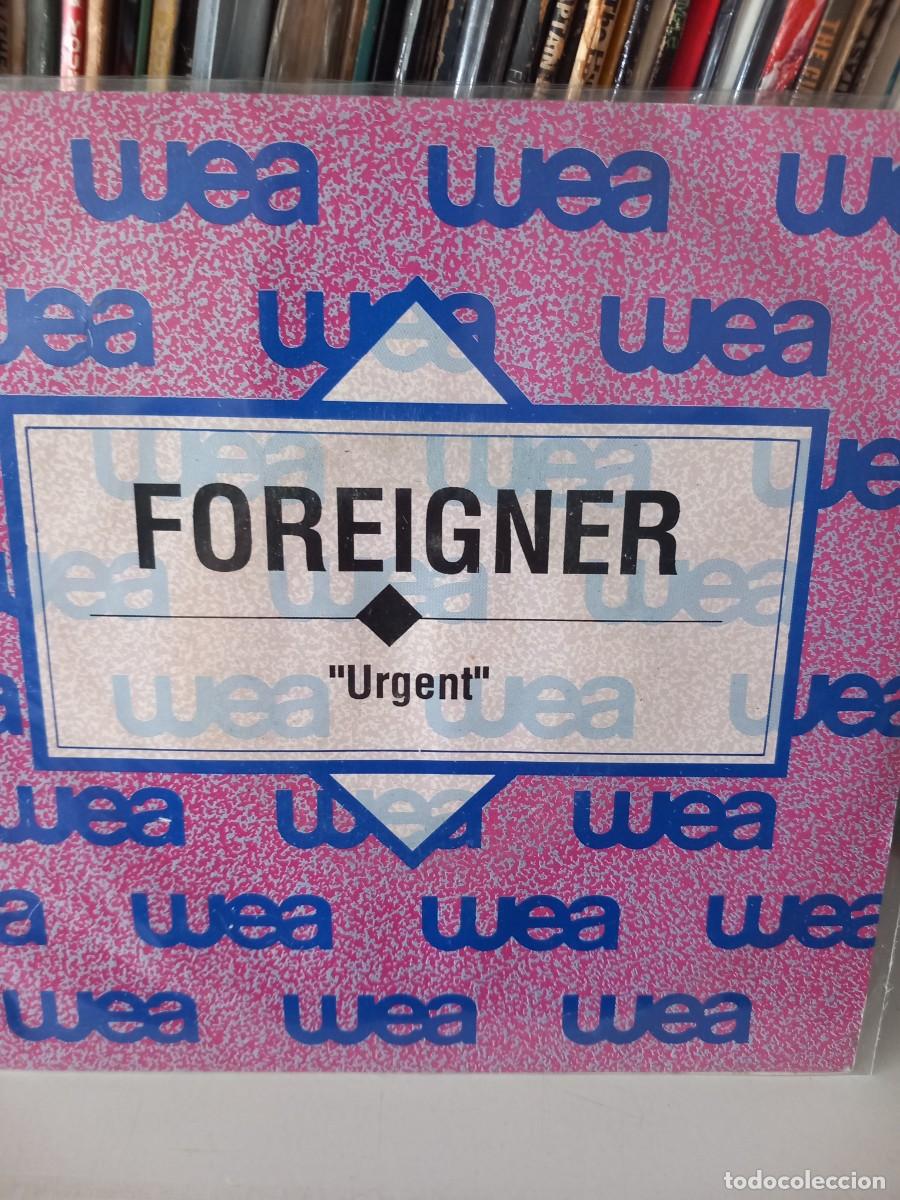 Discos de vinilo: Foreigner &lrm;&ndash; Urgent - simple promo - Foto 1