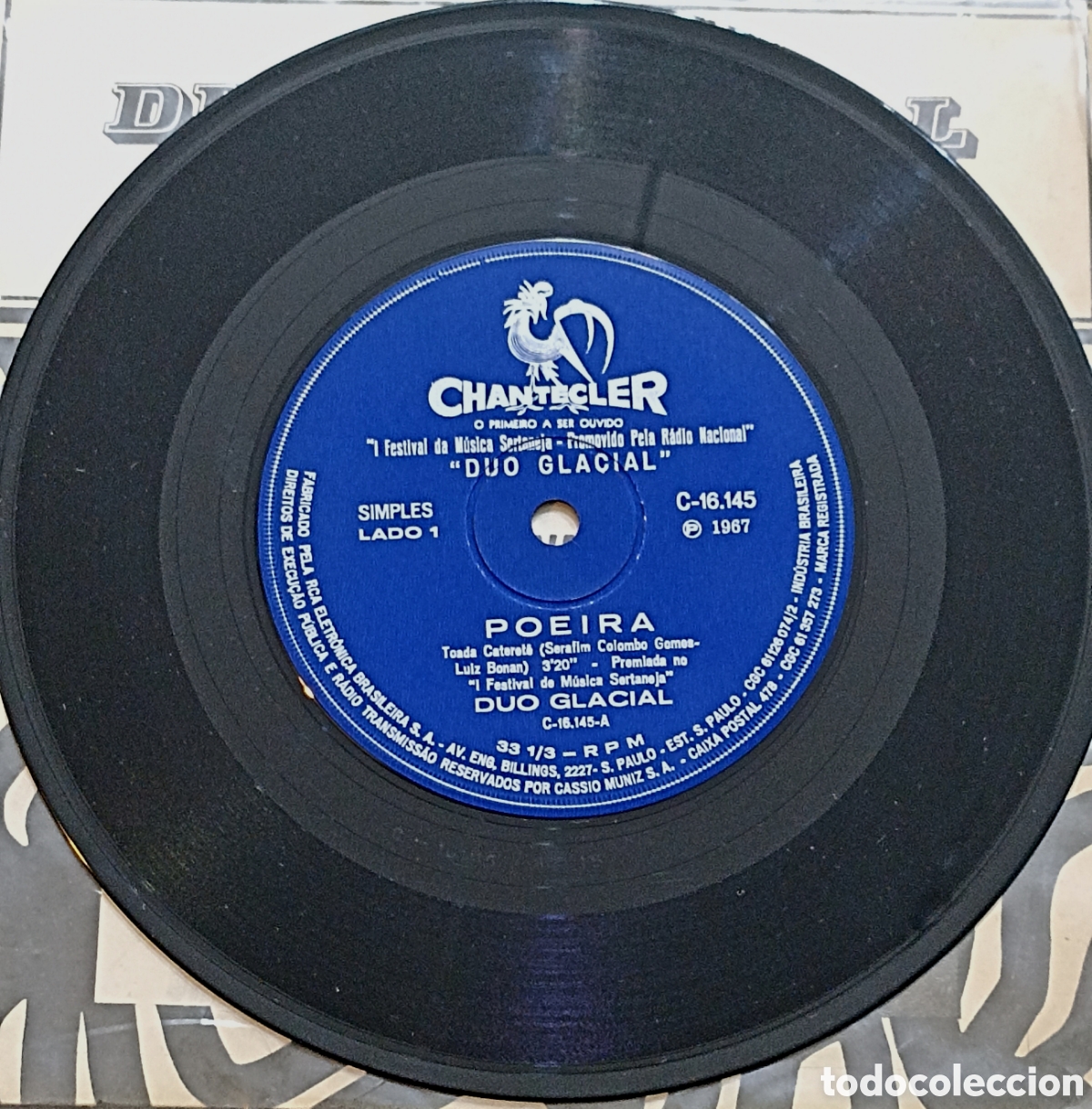 Discos de vinilo: SINGLE DUO GLACIAL - POEIRA - Foto 3