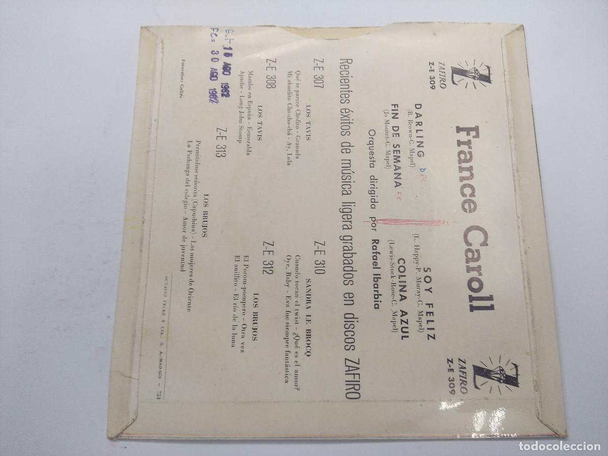 Discos de vinilo: FRANCE CAROLL/DARLING/SINGLE. - Foto 3