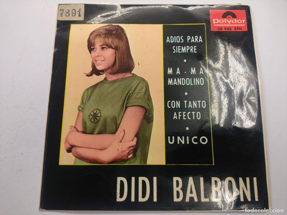 Discos de vinilo: DIDI BALBONI/ADIOS PARA SIEMPRE/SINGLE.