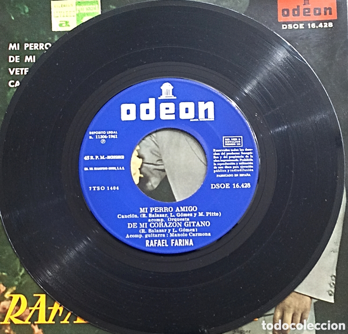 Discos de vinilo: EP RAFAEL FARINA - MI PERRO AMIGO - ODEON 1961 - Foto 3