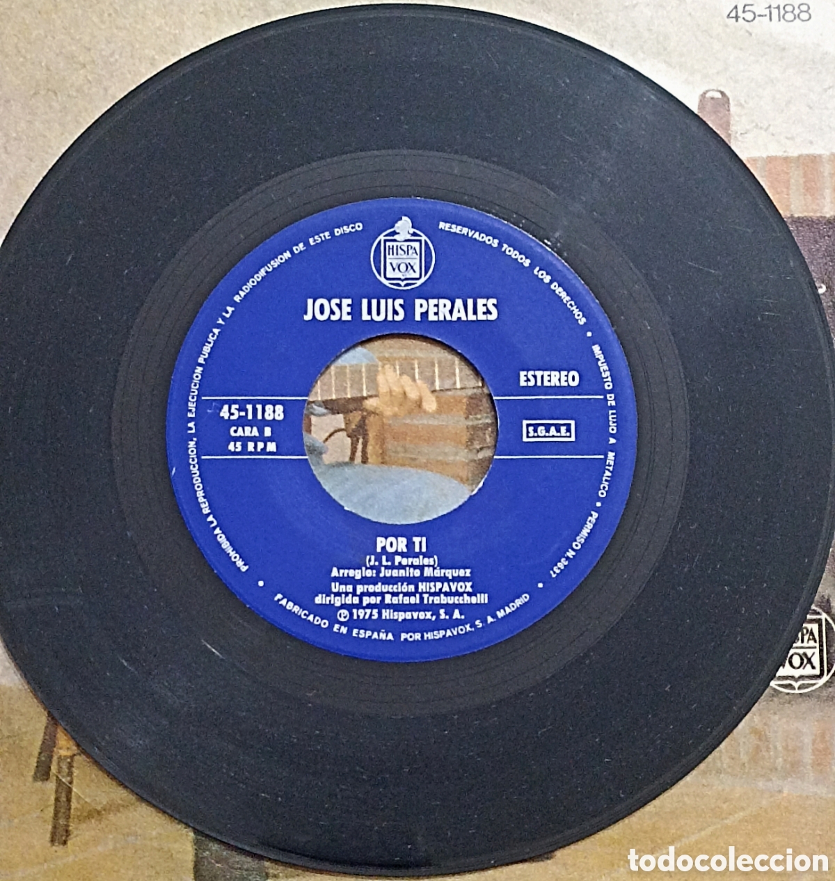 Discos de vinilo: SINGLE JOSE LUIS PERALES - Y TE VAS - HISPAVOX 1975 - Foto 4