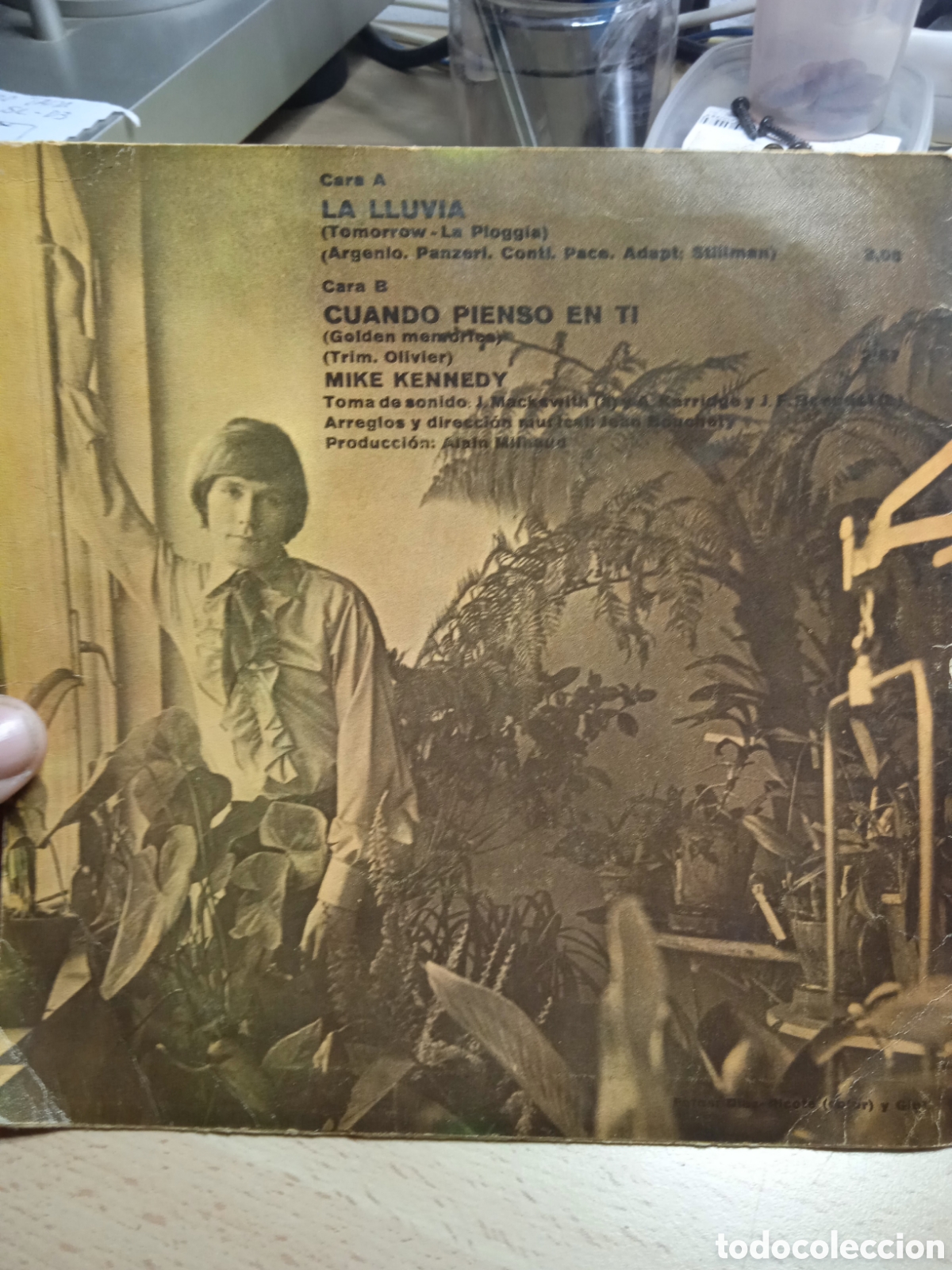 Discos de vinilo: Single 7&rdquo; Mike Kennedy 1969 La lluvia. - Foto 2