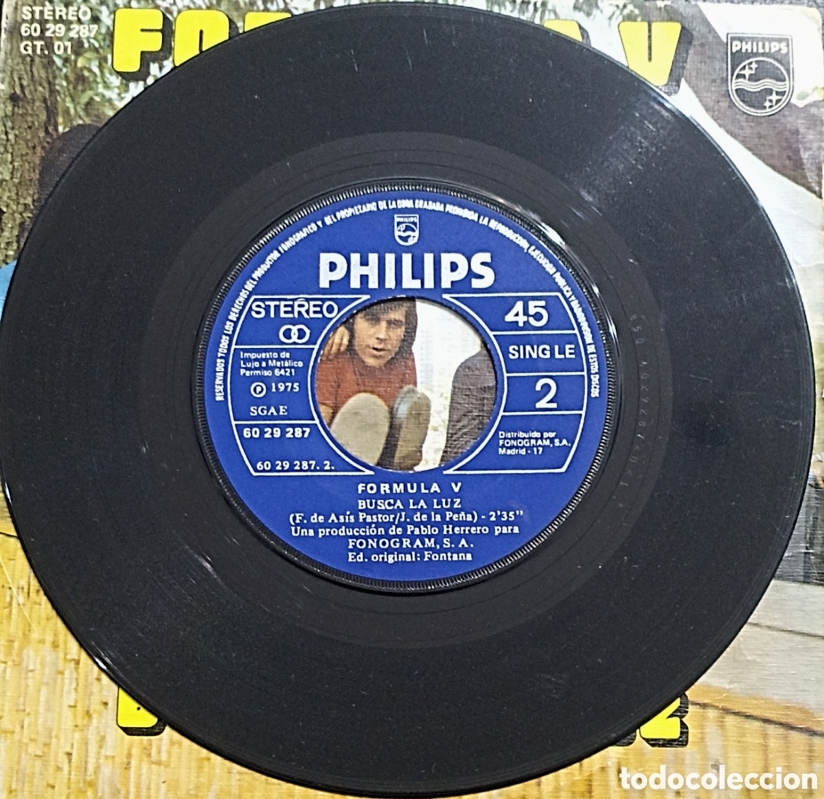 Discos de vinilo: SINGLE F&Oacute;RMULA V - CAROLINA - PHILIPS 1975 - Foto 4