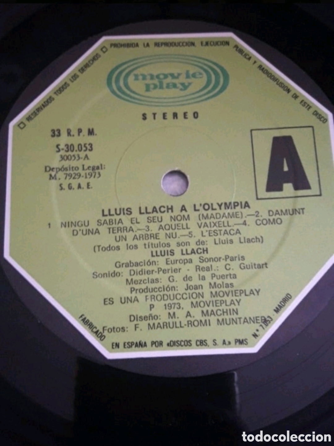 Discos de vinilo: Lp Lluis Llach a LOlympia - Foto 3