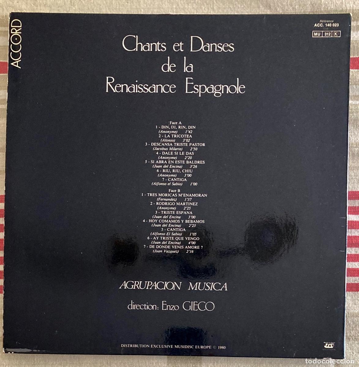 Discos de vinilo: Chant et dances de la Renaissance Espagnole - Enzo Gieco - Foto 3