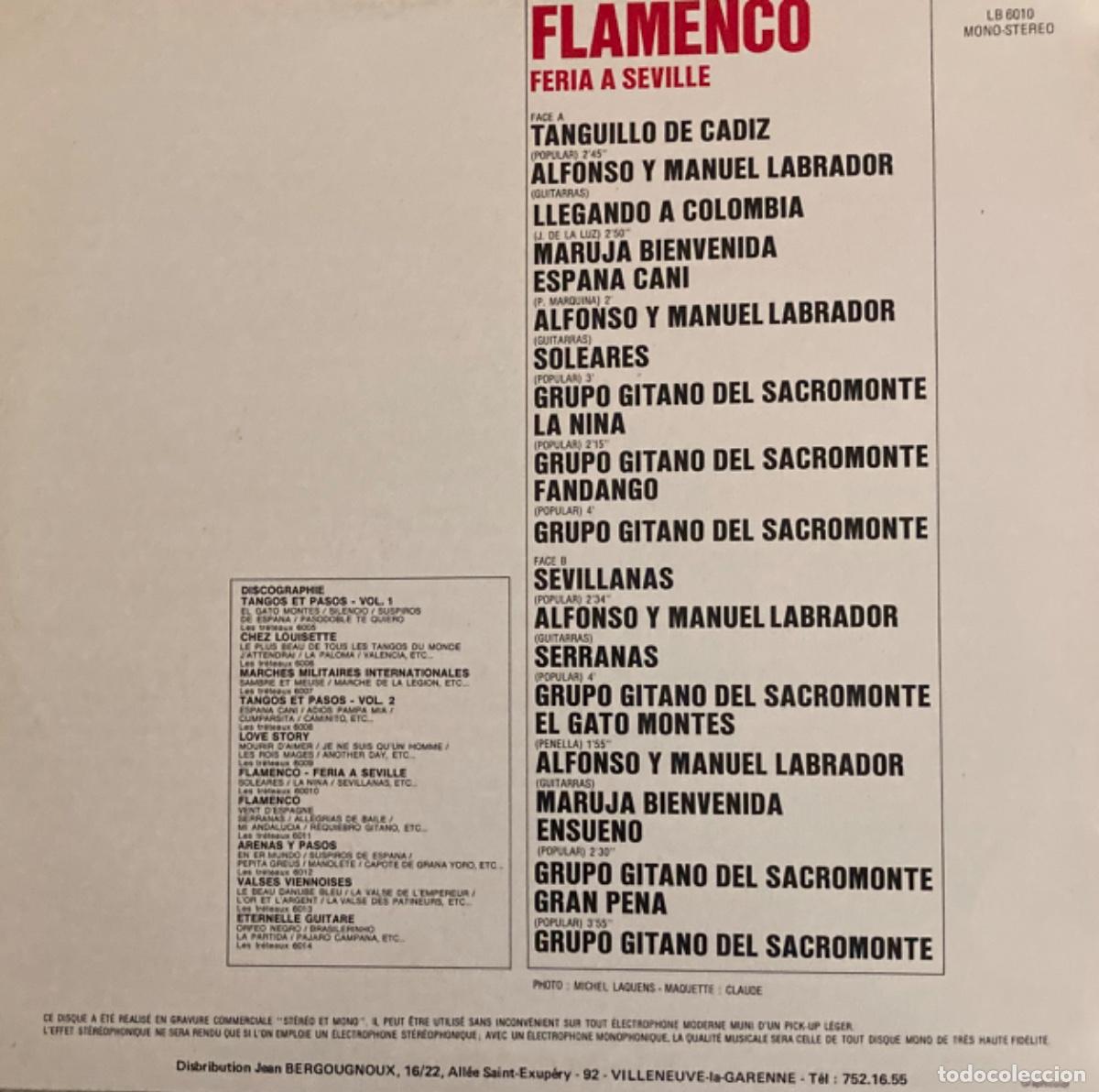 Discos de vinilo: Flamenco - Feria de Sevilla - edici&oacute;n francesa - Foto 2