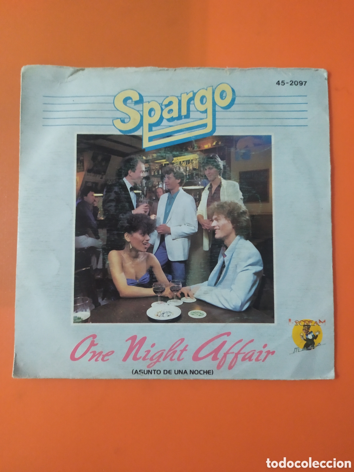 Discos de vinil: Single Spargo. One night affair (Asunto de una noche) / Running from your lovin'