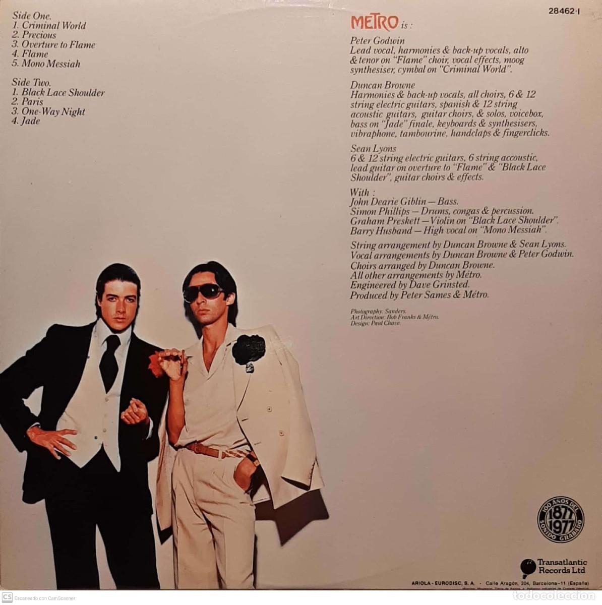 Discos de vinilo: Metro &lrm;&ndash; Metro - Foto 3