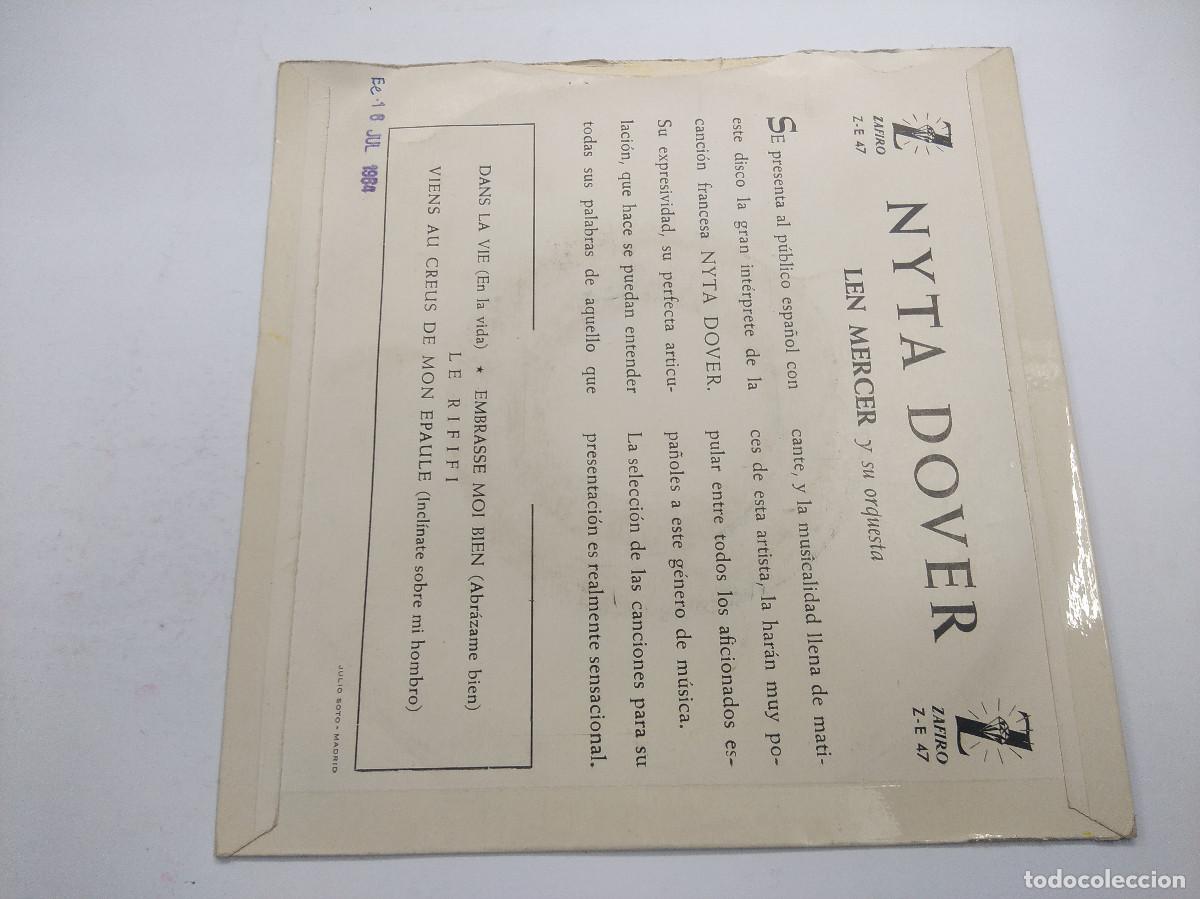 Discos de vinilo: NYTA DOVER/DANS LA VIE/SINGLE. - Foto 3