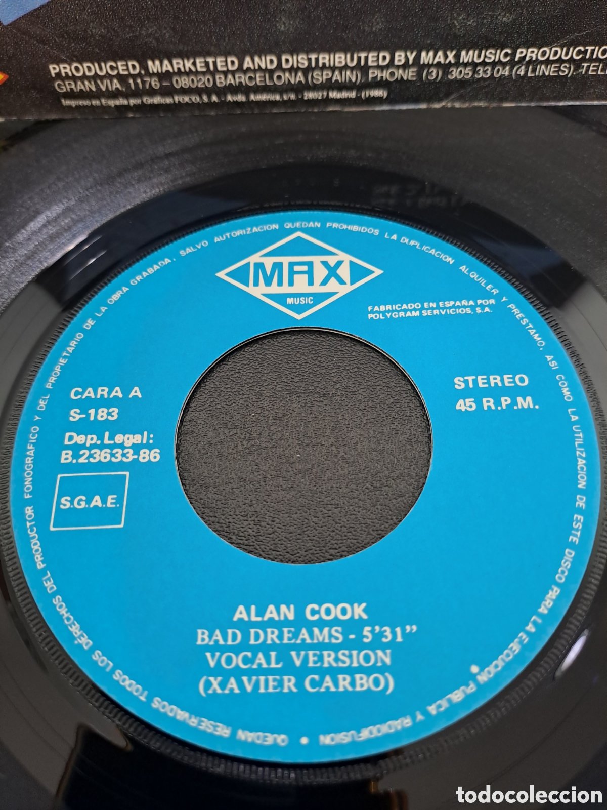 Discos de vinilo: * Alan Cook&nbsp;&ndash;&nbsp;Bad Dreams. LCS.1 - Foto 3