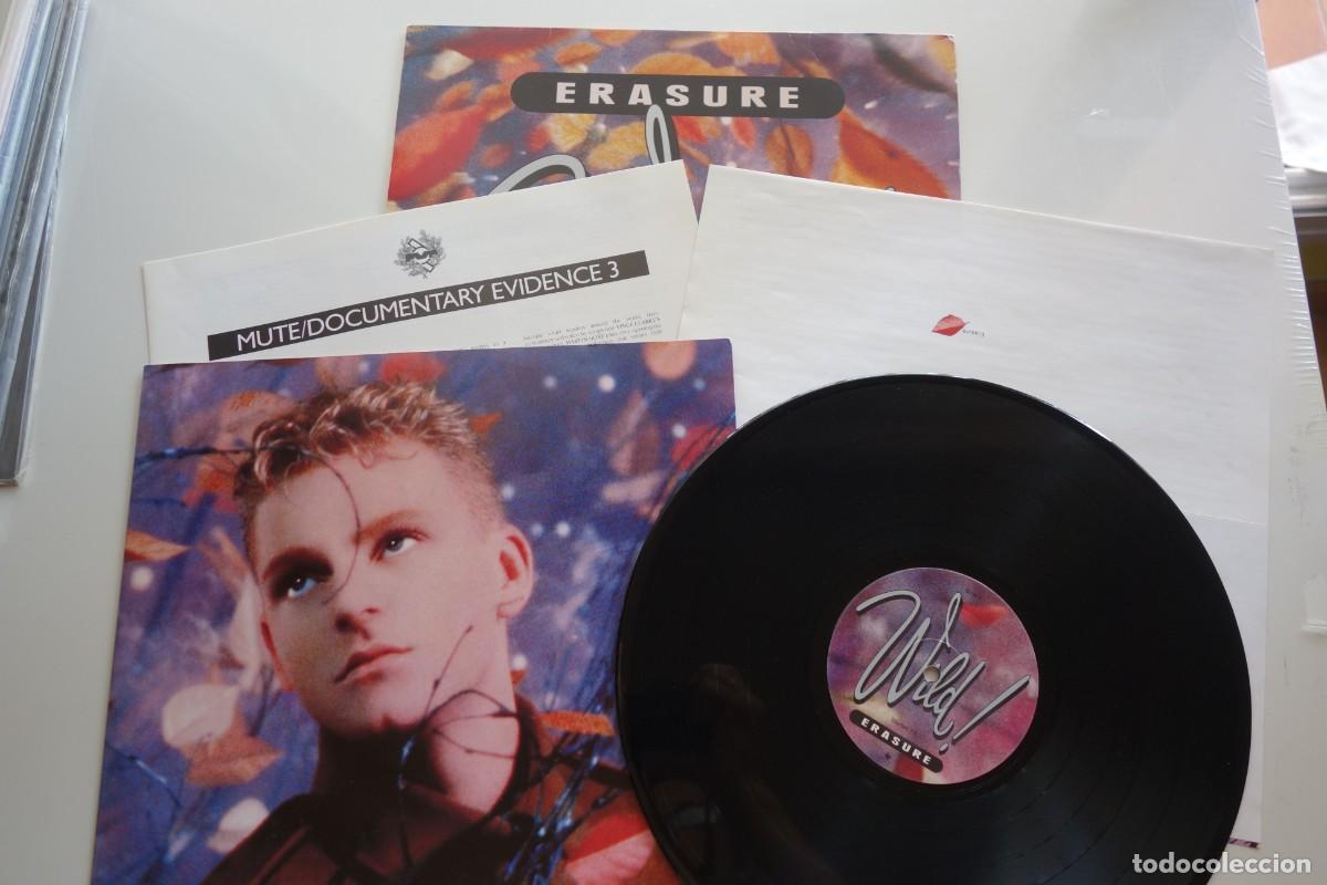 Discos de vinilo: ERASURE: Wild!. LP Vinilo ORIGINAL UK CON FUNDA INTERIOR E INSERT - Foto 1