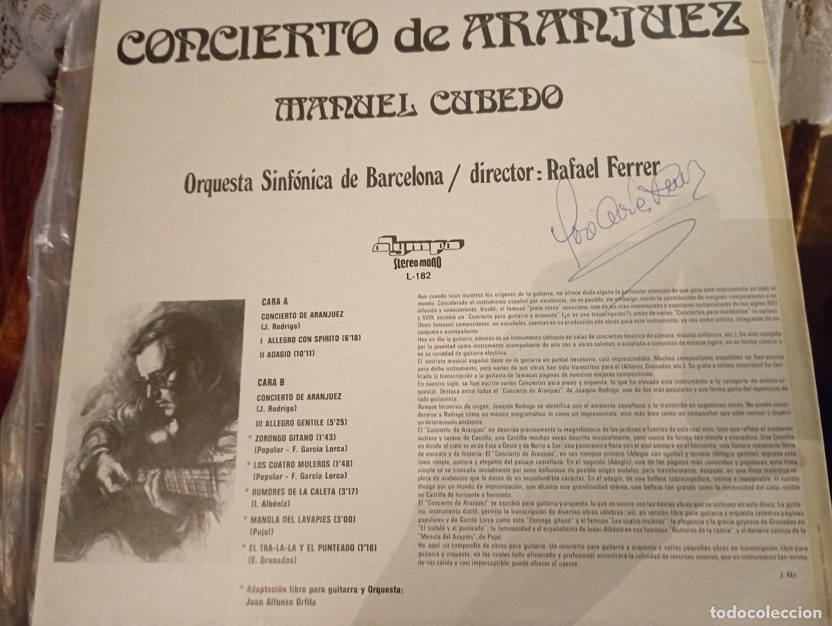 Discos de vinilo: Concierto de Aranjuez - Manuel Cubedo - Foto 2