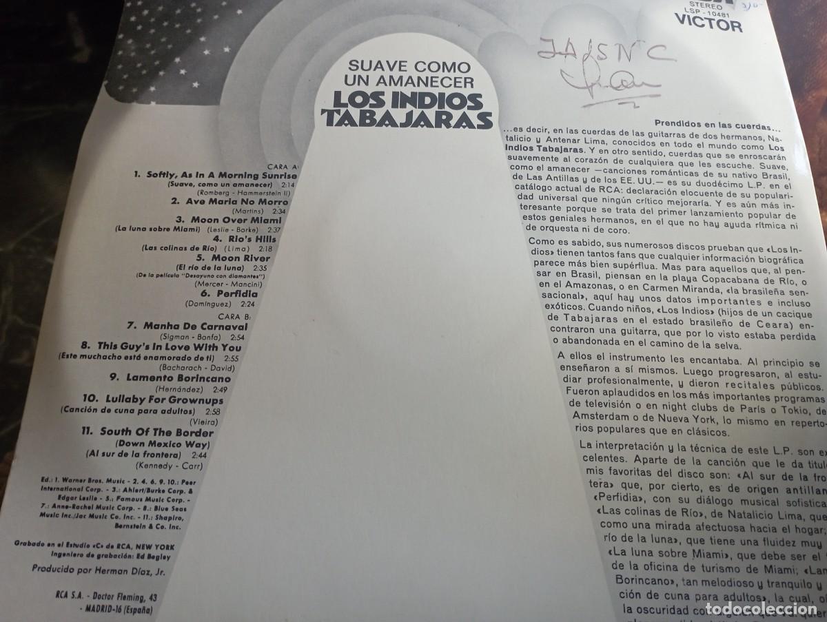 Discos de vinilo: Los indios trabajaras - Suave como un amanecer - Foto 2