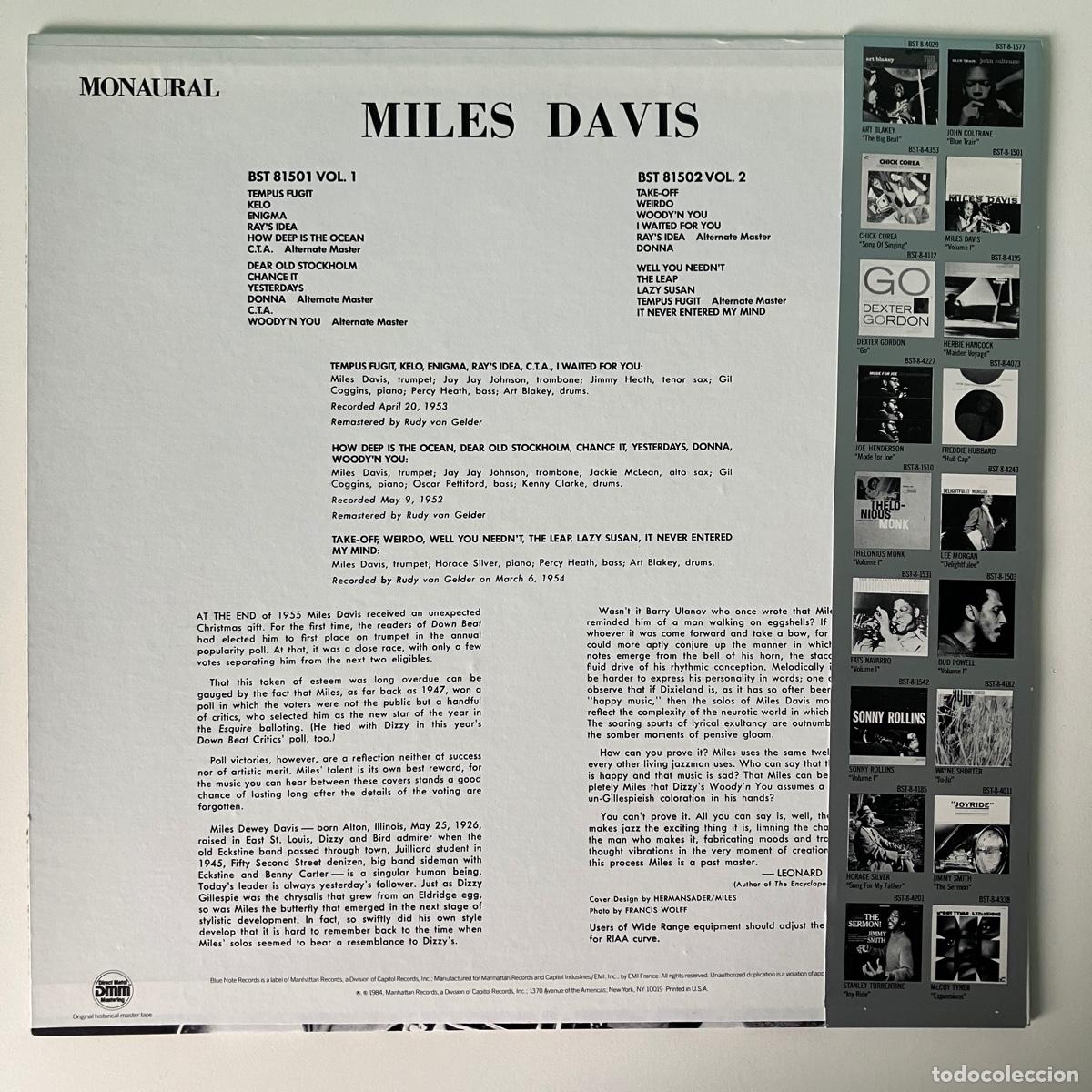 Discos de vinilo: Miles Davis &lrm;&ndash; Volume 1 & 2 + Poster, US 1985 Blue Note* - Foto 3