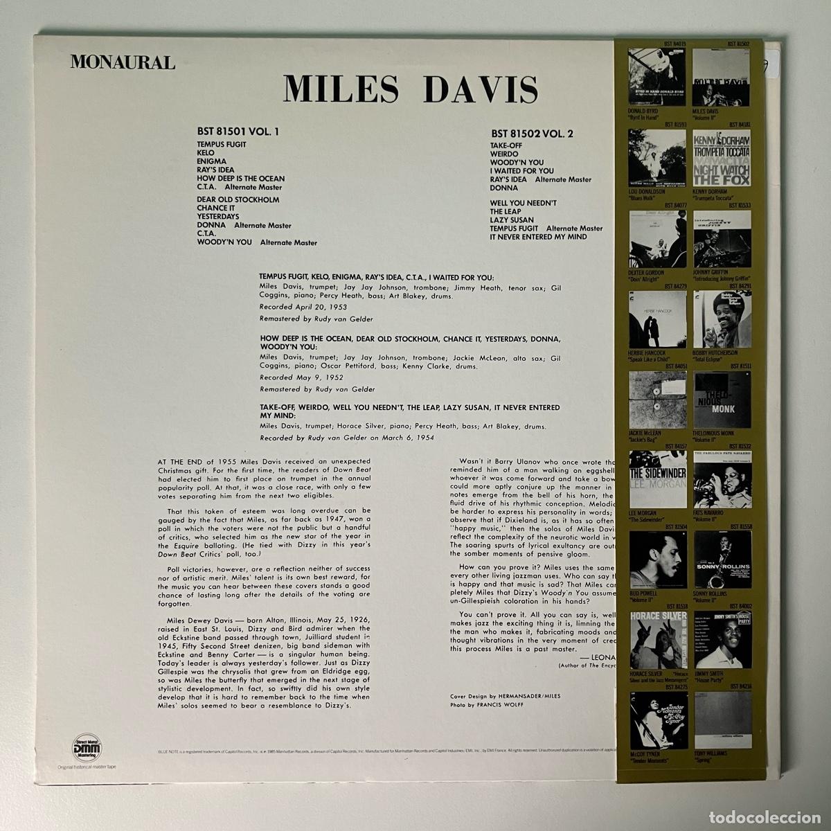 Discos de vinilo: Miles Davis &lrm;&ndash; Volume 1 & 2 + Poster, US 1985 Blue Note* - Foto 5