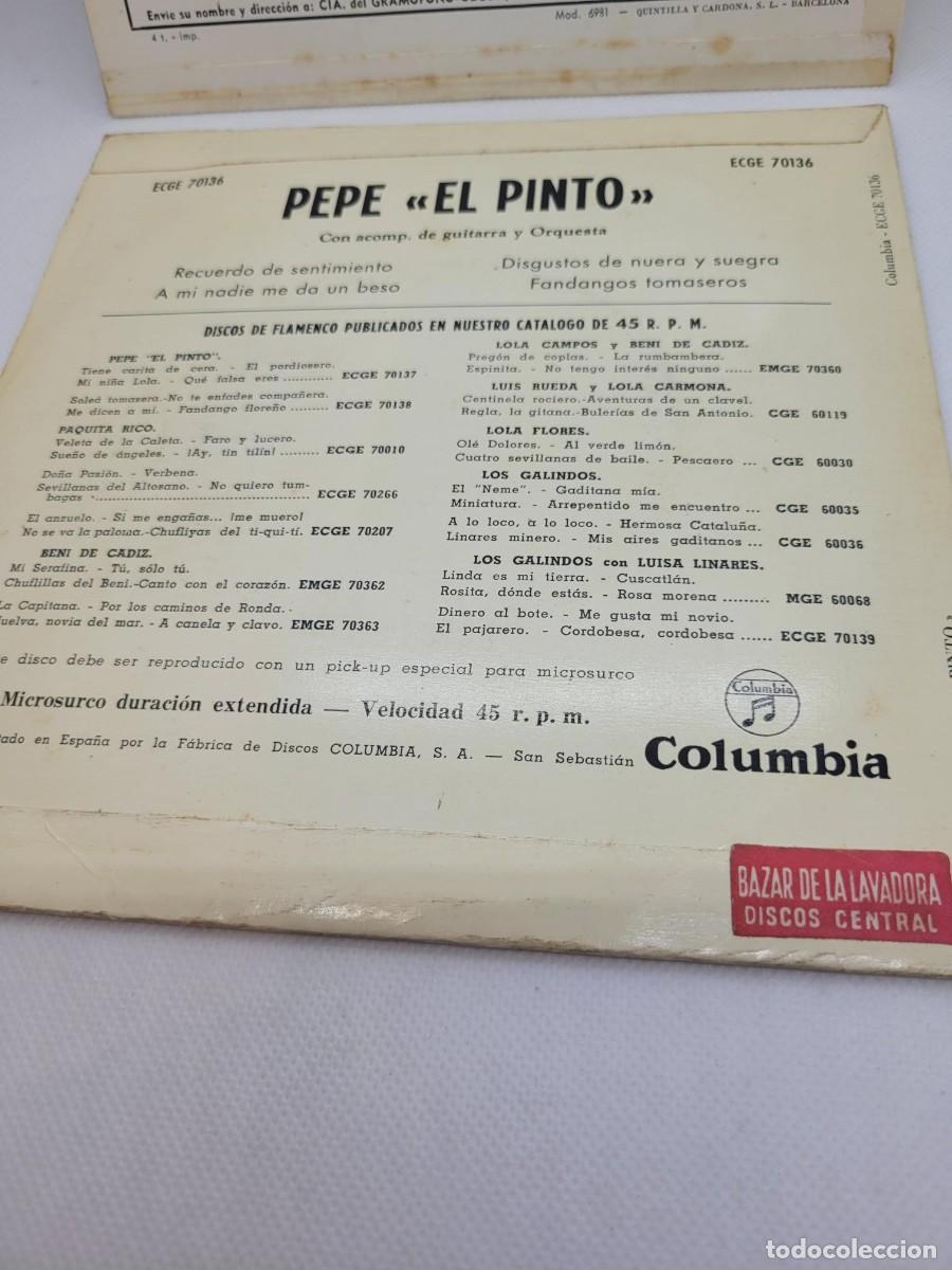 Discos de vinilo: SELECCI&Oacute;N DE DOS VINILO SINGLES DE PEPE PINTO - Foto 3