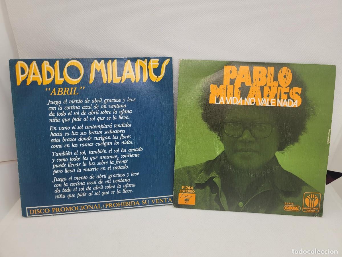 Discos de vinilo: SELECCION DE DOS VINILO SINGLES DE PABLO MILANES - Foto 1