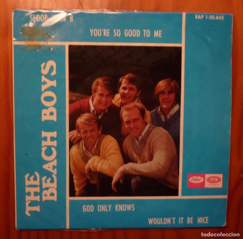 Discos de vinilo: THE BEACH BOYS / SLOOP JOHN B+3 // 1966 // EP - Foto 1