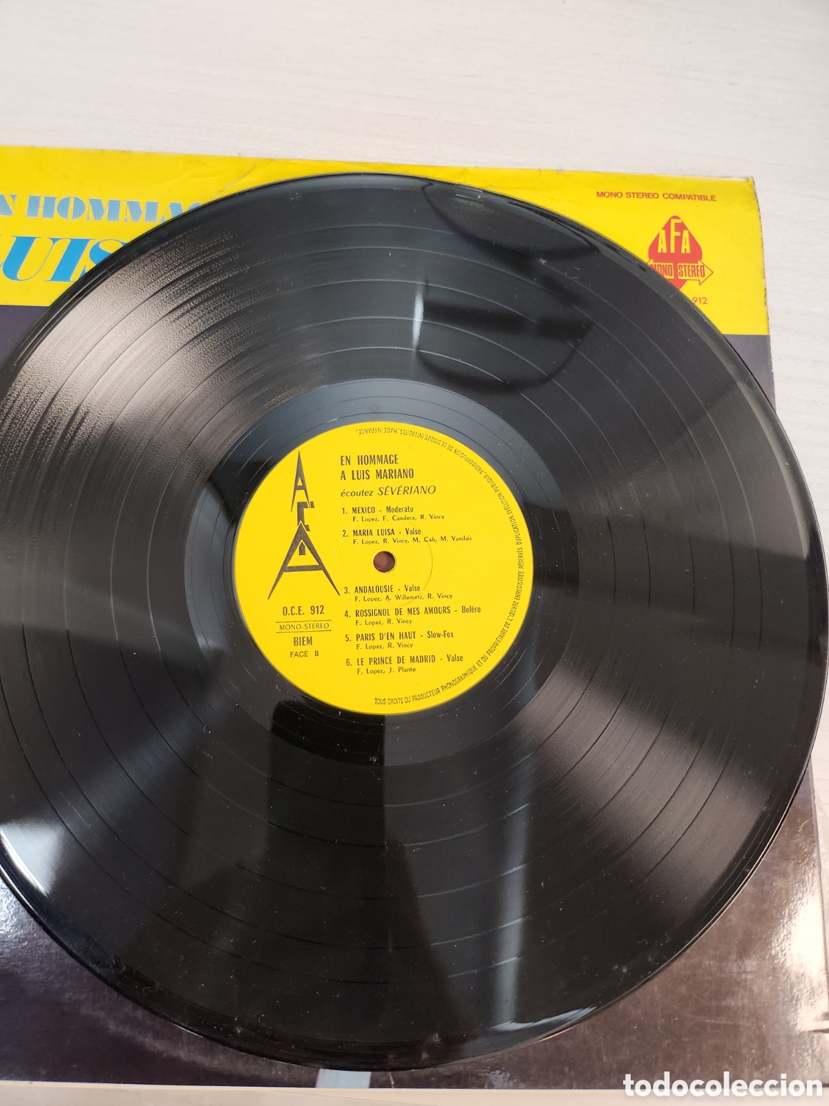 Discos de vinilo: Luis Mariano en Hommage a. Ecoutez, Severiano LP - Foto 3