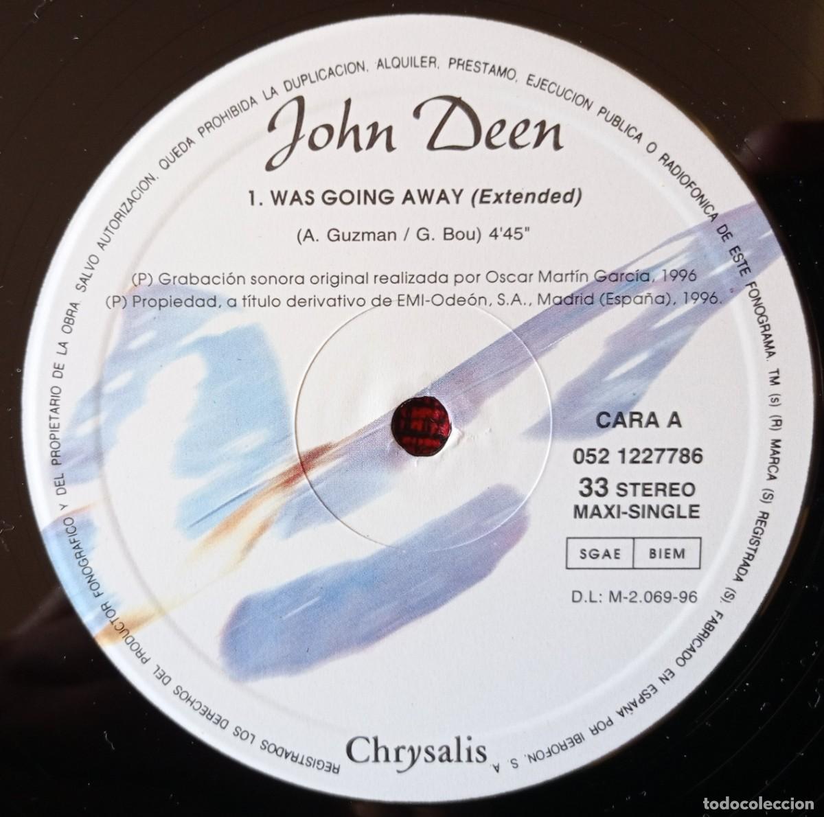 Discos de vinilo: JOHN DEEN ** Was Going Away ** MAXI SINGLE VINILO ORIGINAL 1996 - Foto 3