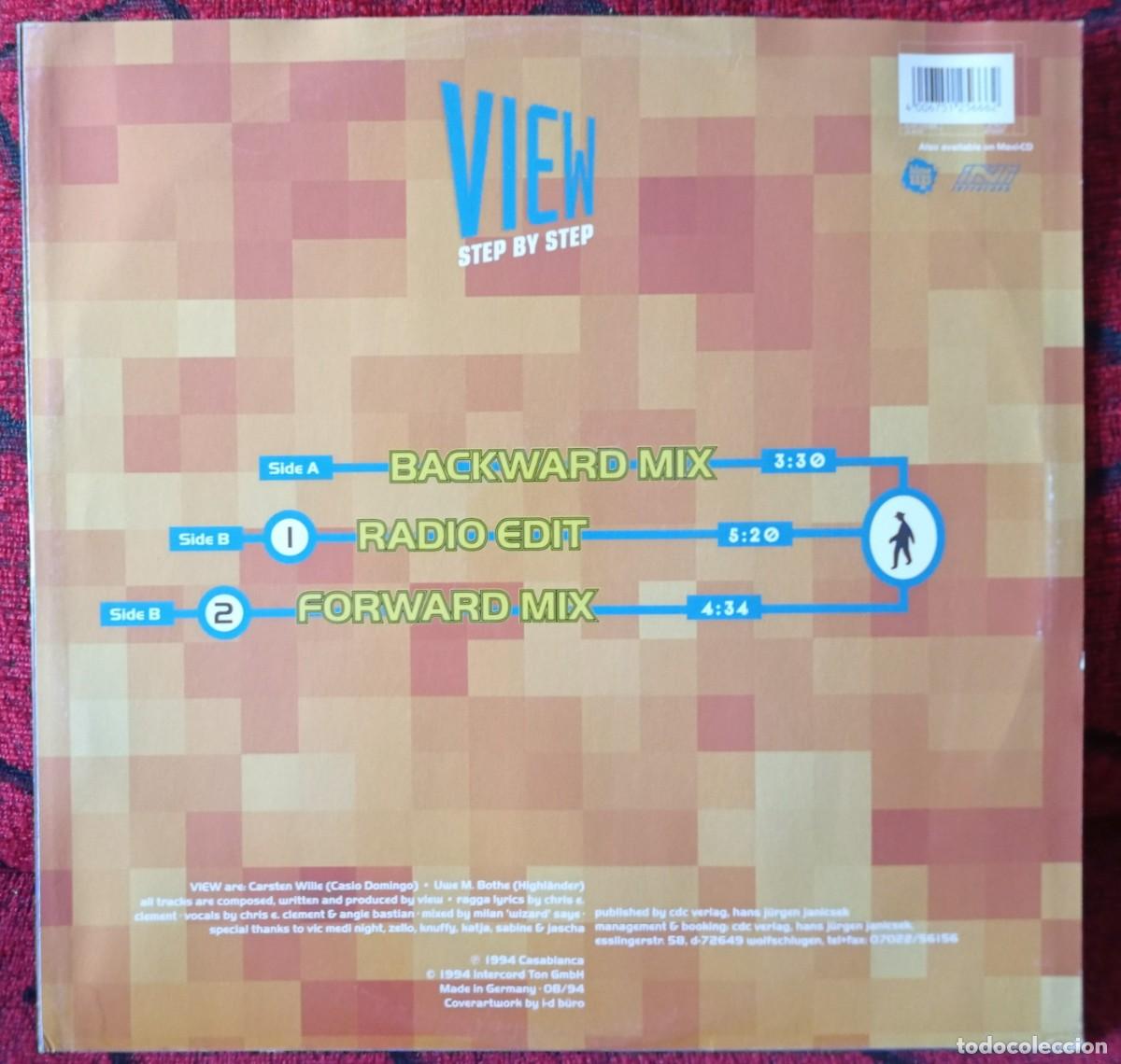 Discos de vinilo: VIEW ** Step By Step ** MAXI SINGLE VINILO ORIGINAL 1994 - Foto 2
