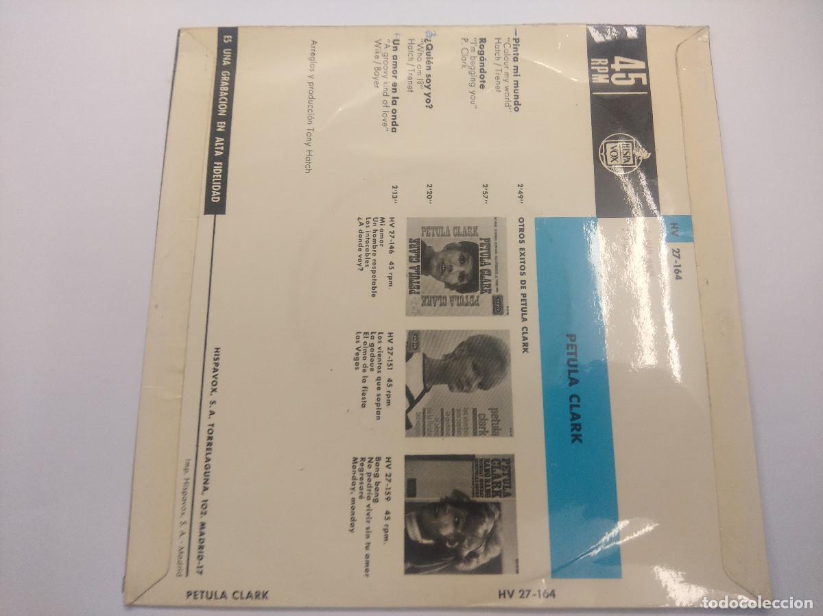 Discos de vinilo: PETULA CLARK/PINTA MI MUNDO/SINGLE. - Foto 3