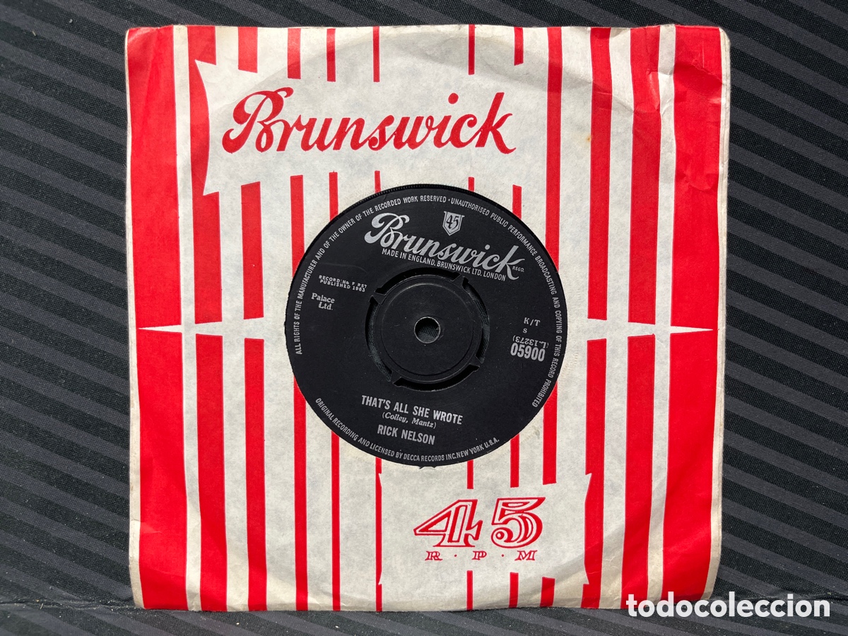 Discos de vinilo: Ricky Nelson - For You (7&rdquo;, Single) UK - Foto 2
