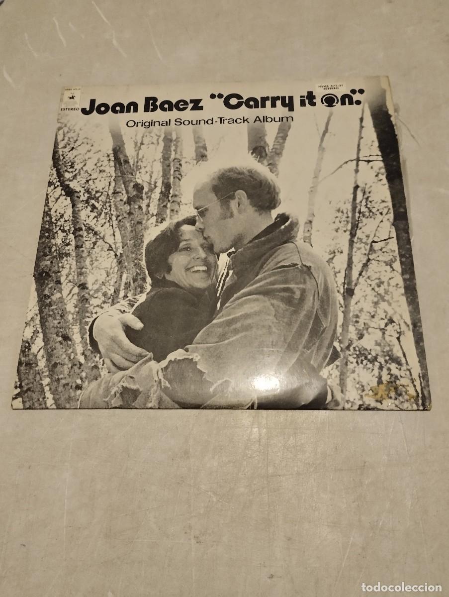 Discos de vinilo: Joan Baez LP Carry It On BSO Esp.1972 - Foto 1