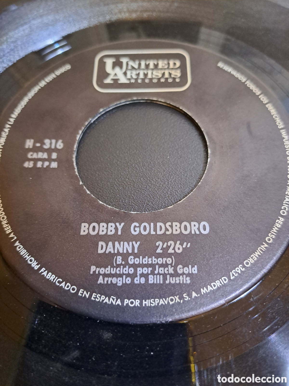 Discos de vinilo: *Bobby Goldsboro&nbsp;&ndash;&nbsp;Honey / Danny - Foto 3
