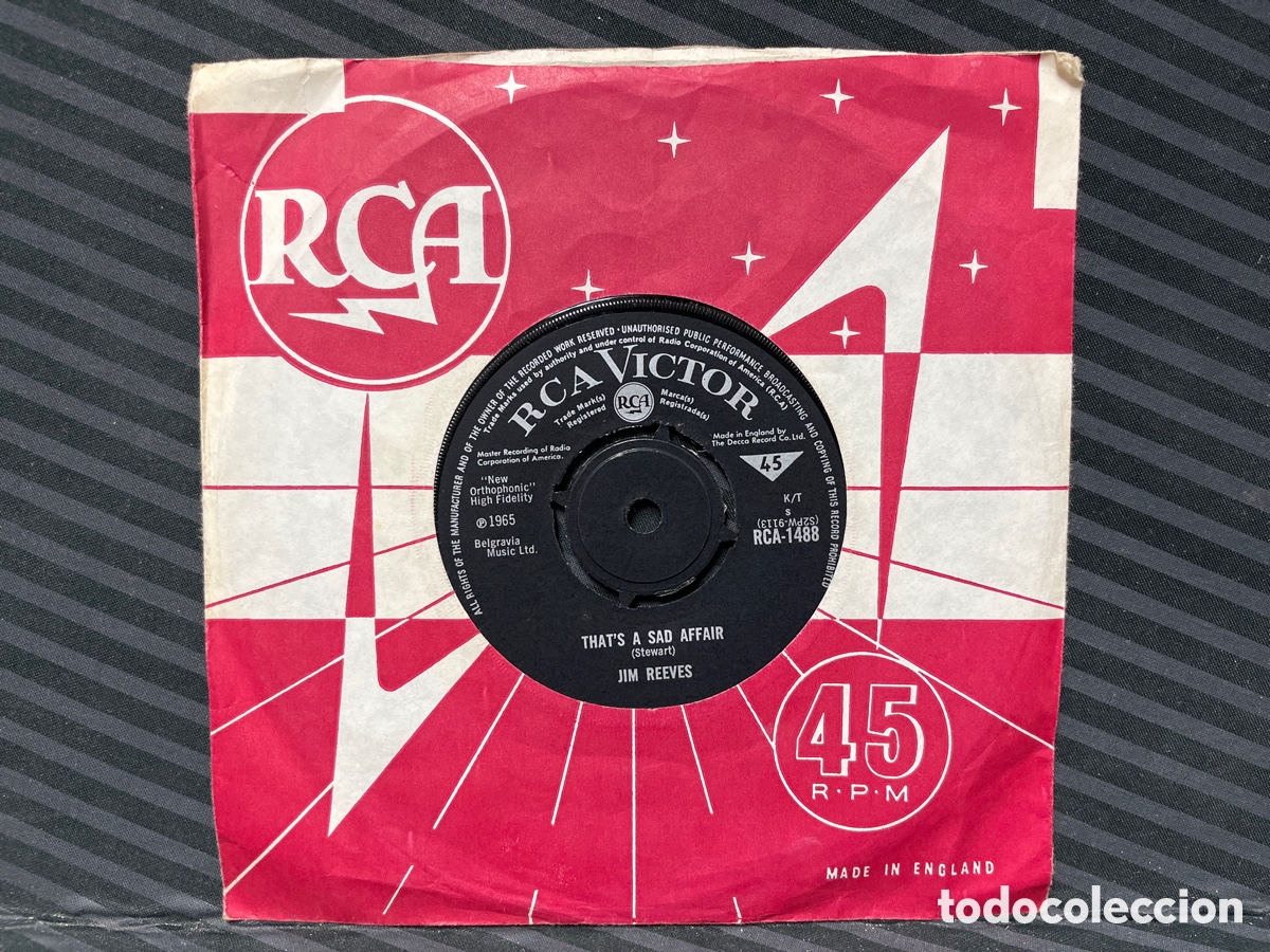 Discos de vinilo: Jim Reeves - Is It Really Over (7&rdquo;, Single) - Foto 2