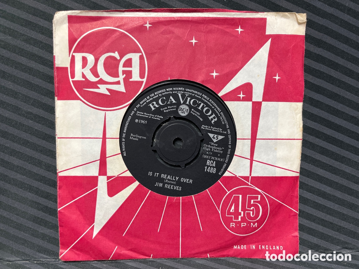 Discos de vinilo: Jim Reeves - Is It Really Over (7&rdquo;, Single) - Foto 1