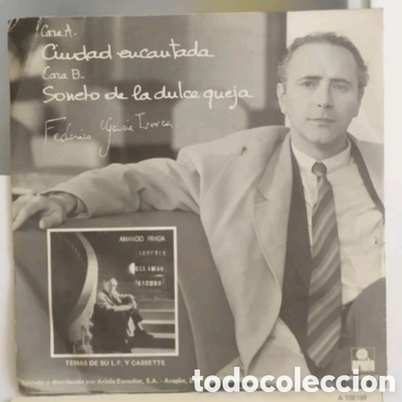 Discos de vinilo: Single Amancio Prada. Ciudad encantada / Soneto de la dulce queja - Foto 2