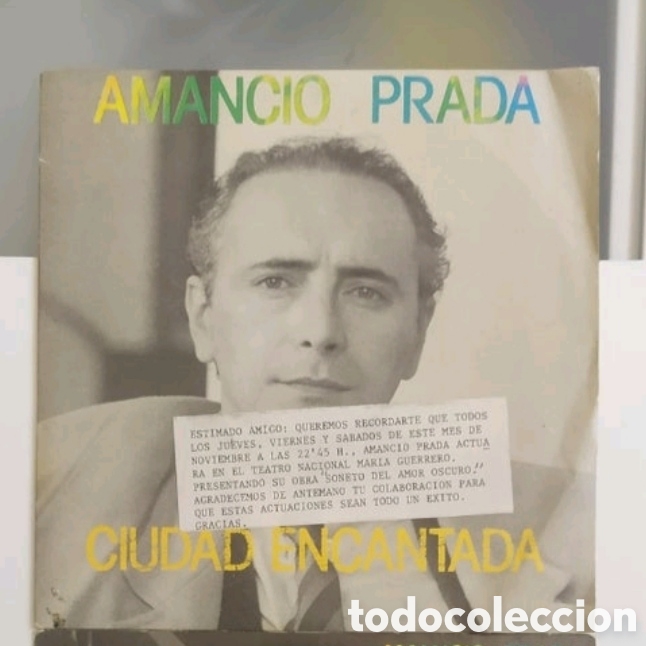 Discos de vinilo: Single Amancio Prada. Ciudad encantada / Soneto de la dulce queja - Foto 1