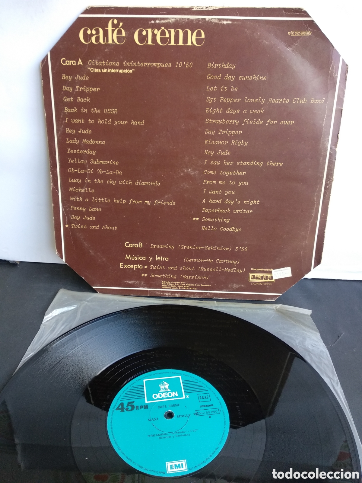 Discos de vinilo: *CAFE CREME, SPAIN, ODEON, 1977, LC.1 - Foto 2