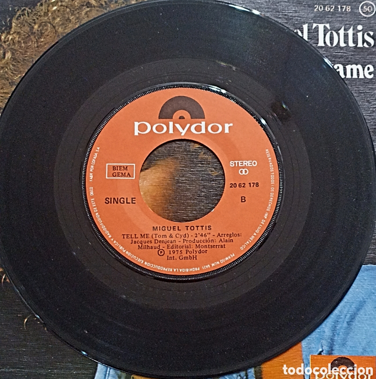 Discos de vinilo: SINGLE TOTTIS - LLEVAME - POLYDOR 1975 - Foto 4