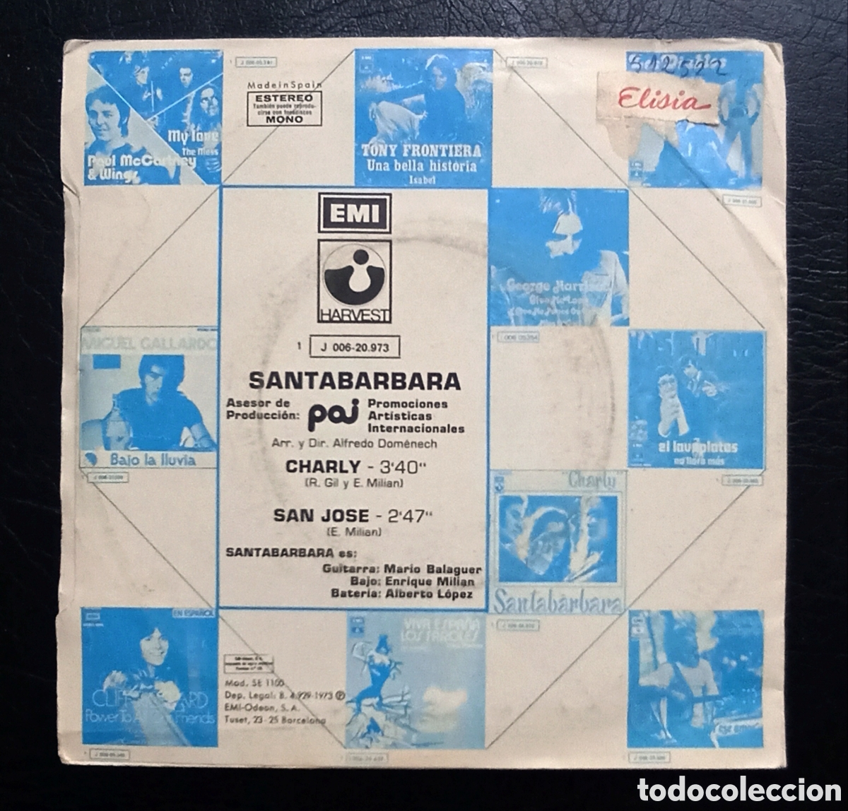 Discos de vinilo: SINGLE SANTABARBARA - EMI 1973 - Foto 2