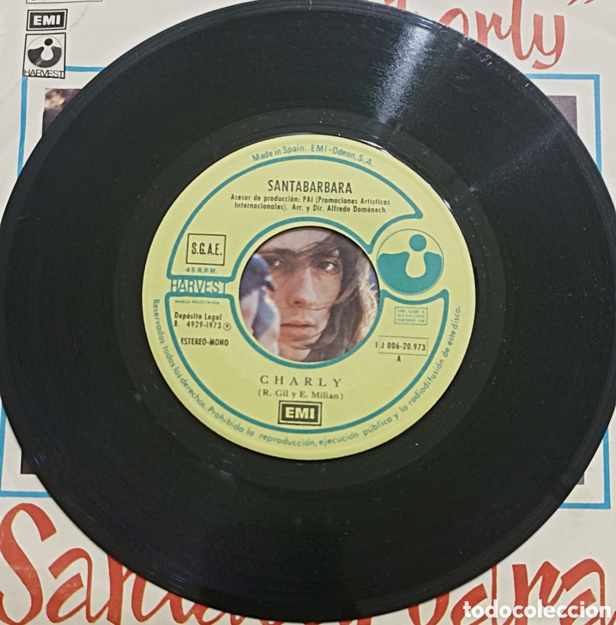 Discos de vinilo: SINGLE SANTABARBARA - EMI 1973 - Foto 3
