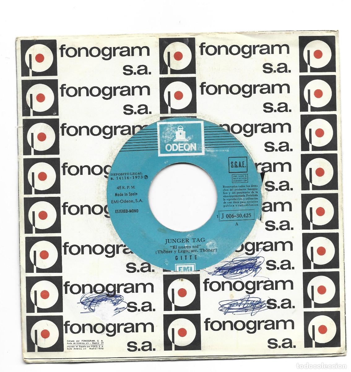 Discos de vinilo: GITTE-JUNGER TAG-HALLO, WIE GEHT ES ROBERT - Foto 1