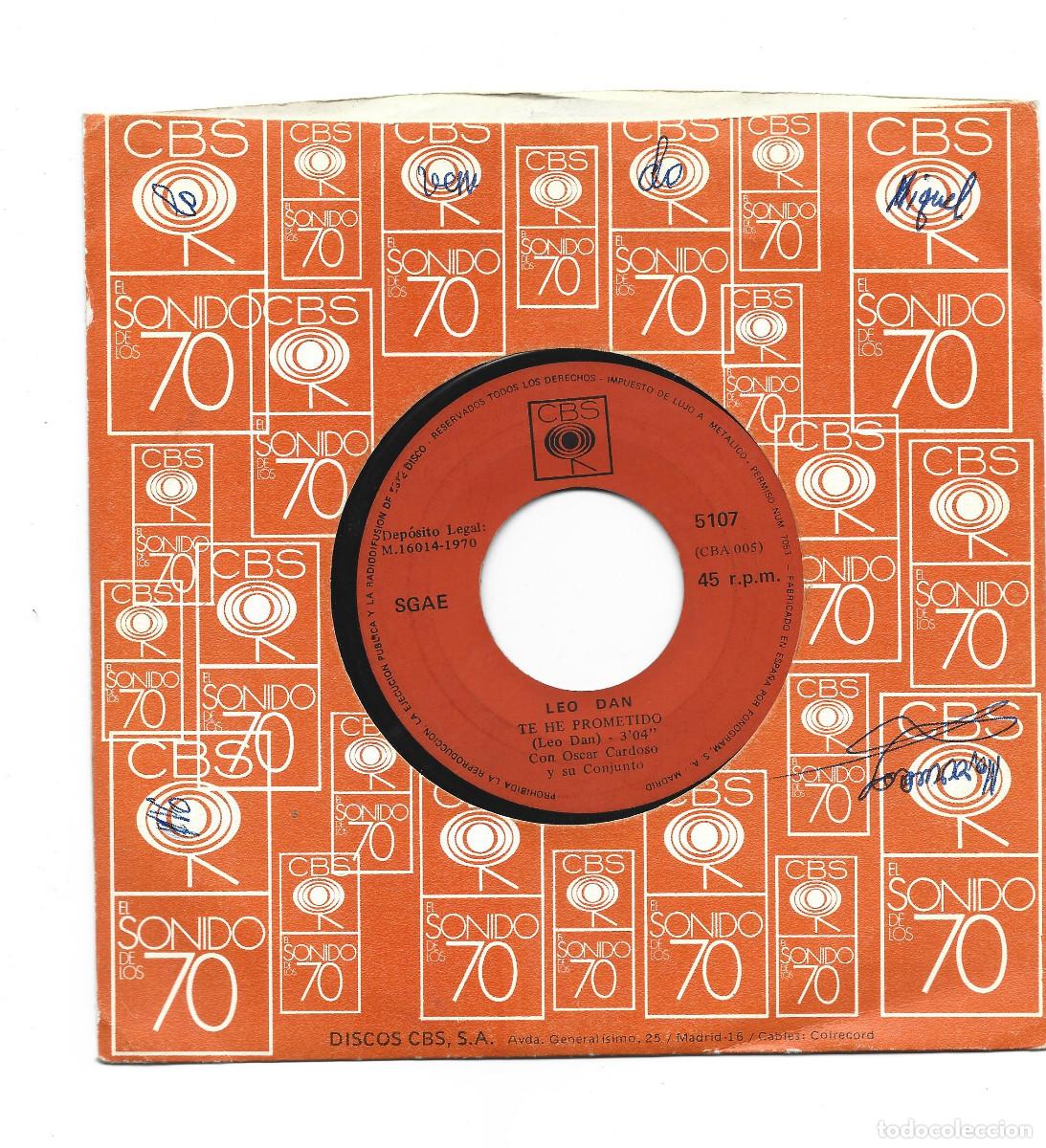 Discos de vinilo: LEO DAN-NO EXISTE UNA LEY-TE HE PROMETIDO - Foto 1