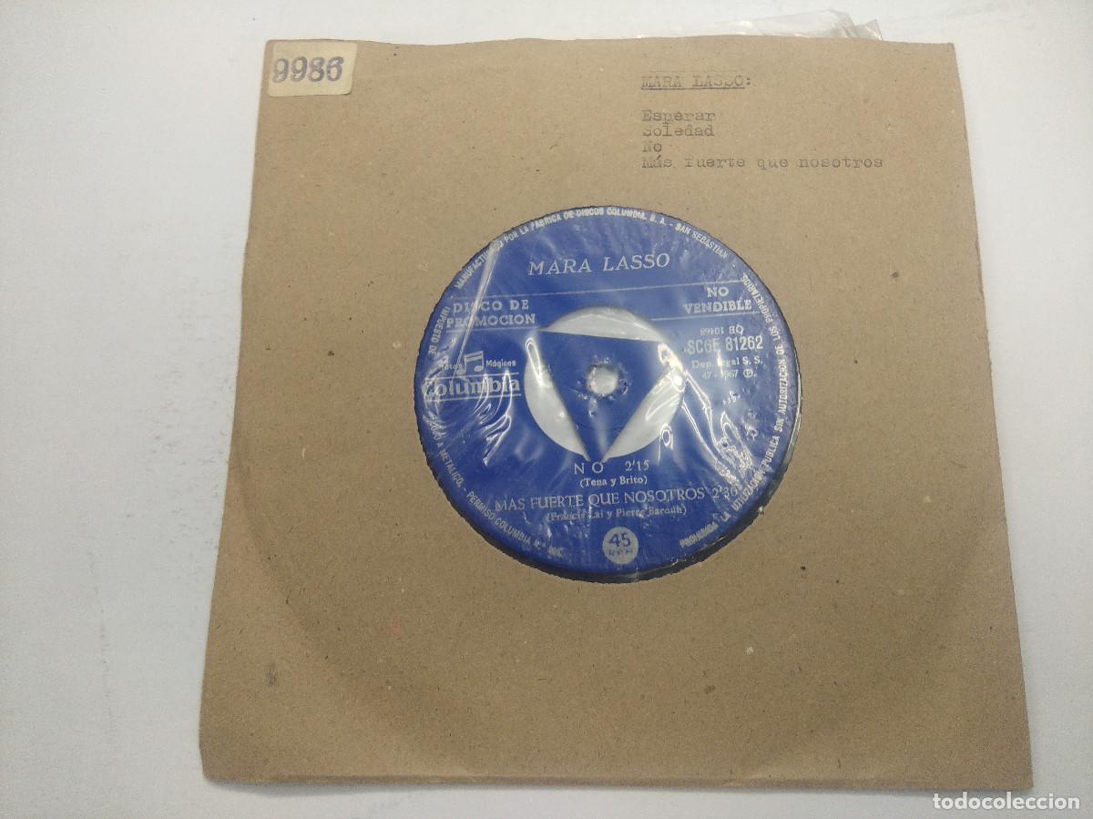 Discos de vinilo: MARA LASSO/ESPERAR/SINGLE PROMOCIONAL NO VENDIBLE. - Foto 1