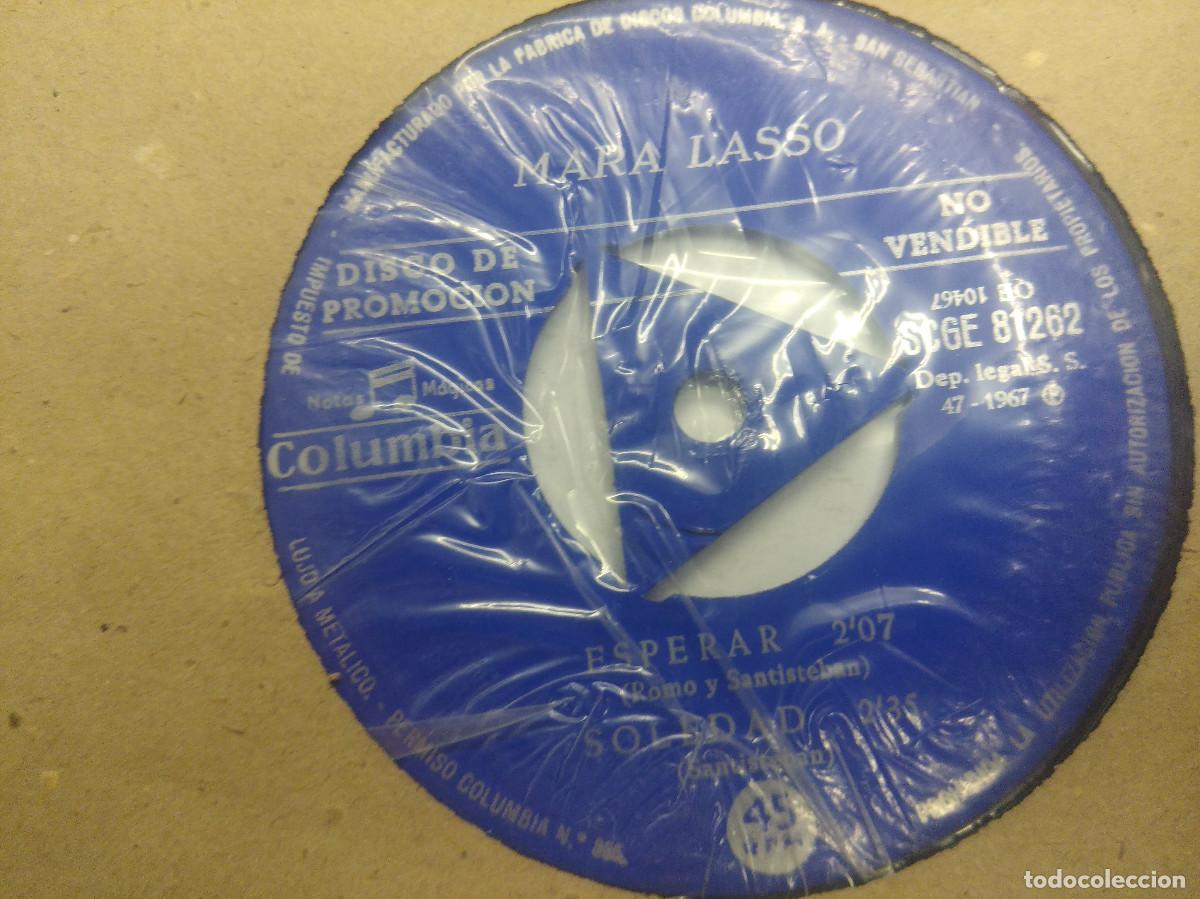 Discos de vinilo: MARA LASSO/ESPERAR/SINGLE PROMOCIONAL NO VENDIBLE. - Foto 3