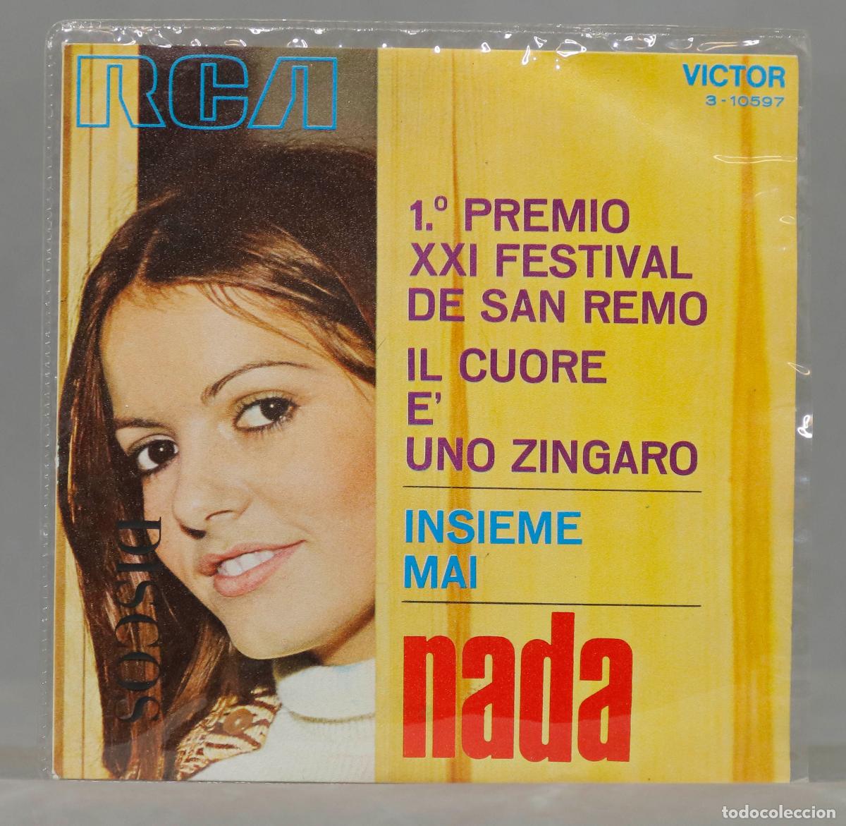 Discos de vinilo: SINGLE. Nada &ndash; Il Cuore &Egrave; Uno Zingaro / Insieme Mai - Foto 1