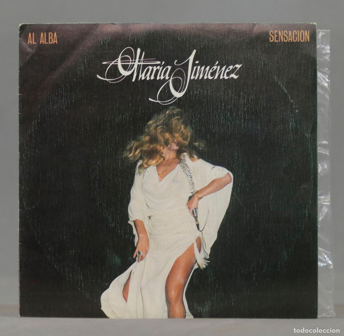 Discos de vinilo: SINGLE. Mar&iacute;a Jim&eacute;nez &ndash; Al Alba / Sensaci&oacute;n - Foto 1