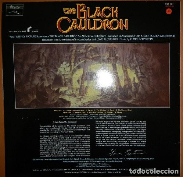 Discos de vinilo: Elmer Bernstein &ndash; The Black Cauldron - Foto 2