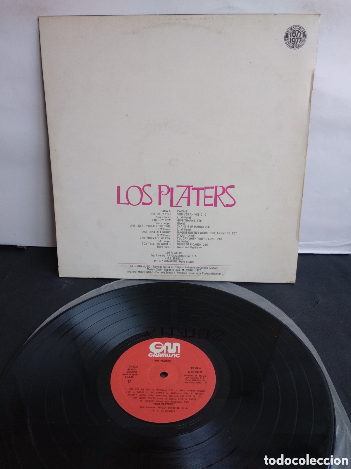 Discos de vinilo: *LOS PLATERS, SPAIN, GRAMUSIC, 1977, LC.1 - Foto 2